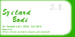 szilard bodi business card