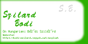 szilard bodi business card